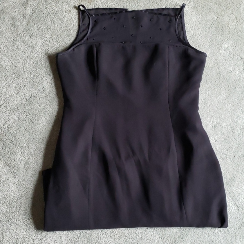 EUC Jones New York Sz 14 black beaded dress